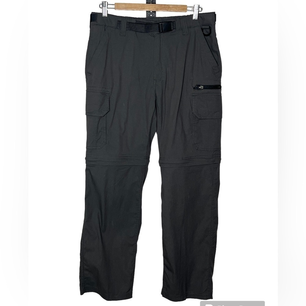 NWOT BC Clothing Gray Outdoor Gear Cargo Convertible Pants/Shorts Sz M X 30